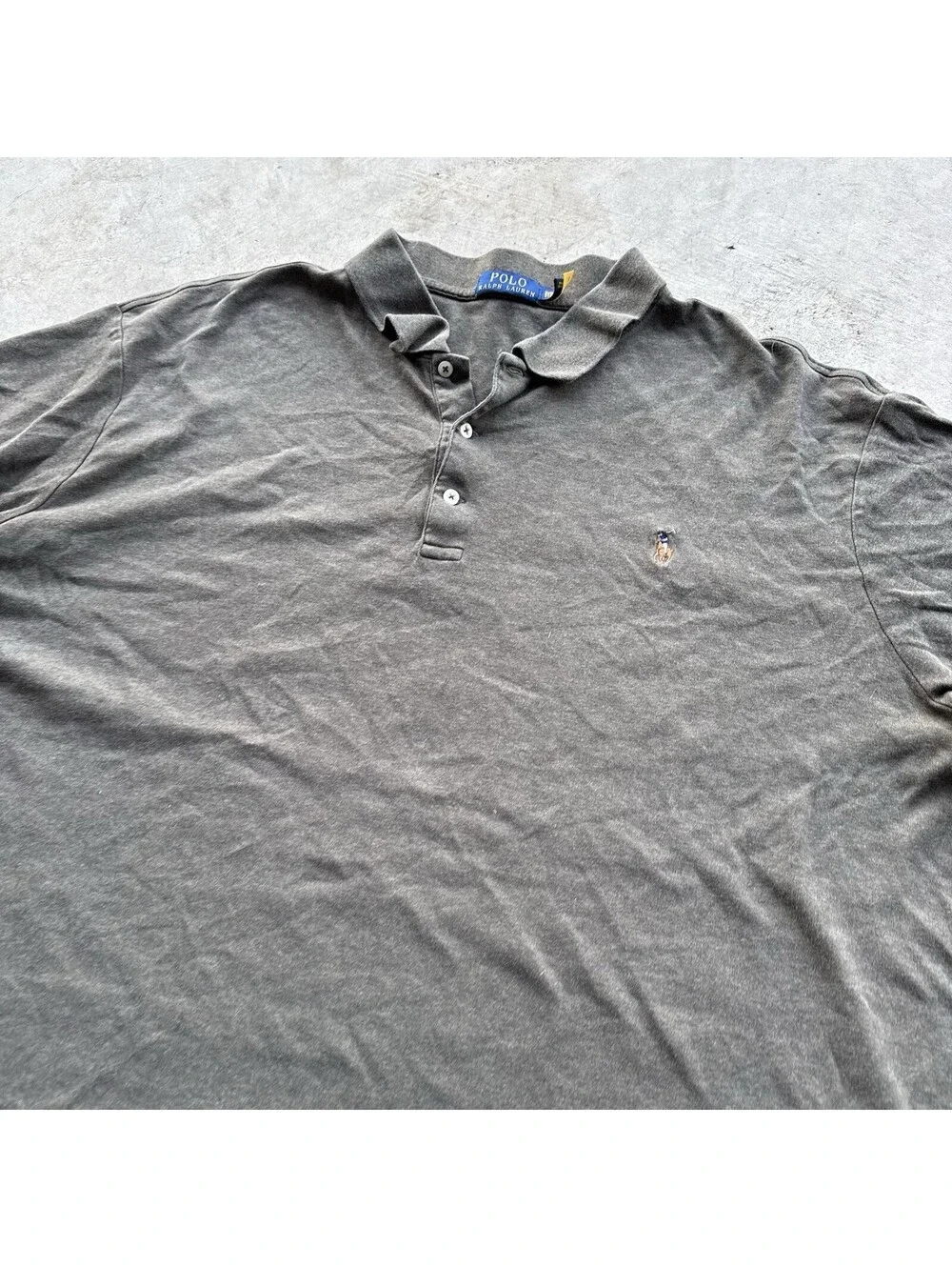 Polo Ralph Lauren Polo Shirt Mens 3XB Brown Cotton Flesh Pony Short Sleeve